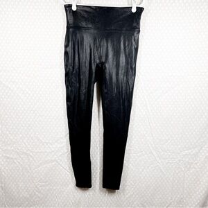 Spanx‎ Black Faux Leather High Rise Leggings